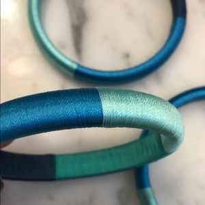 Silk wrapped bracelets/bangles